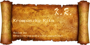 Krompaszky Rita névjegykártya
