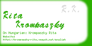 rita krompaszky business card